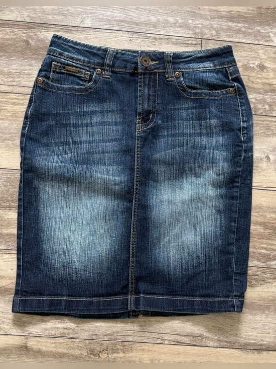 Carreli Dresses & Skirts - Womens Carreli Classic Dark Blue Denim Pencil Skirt